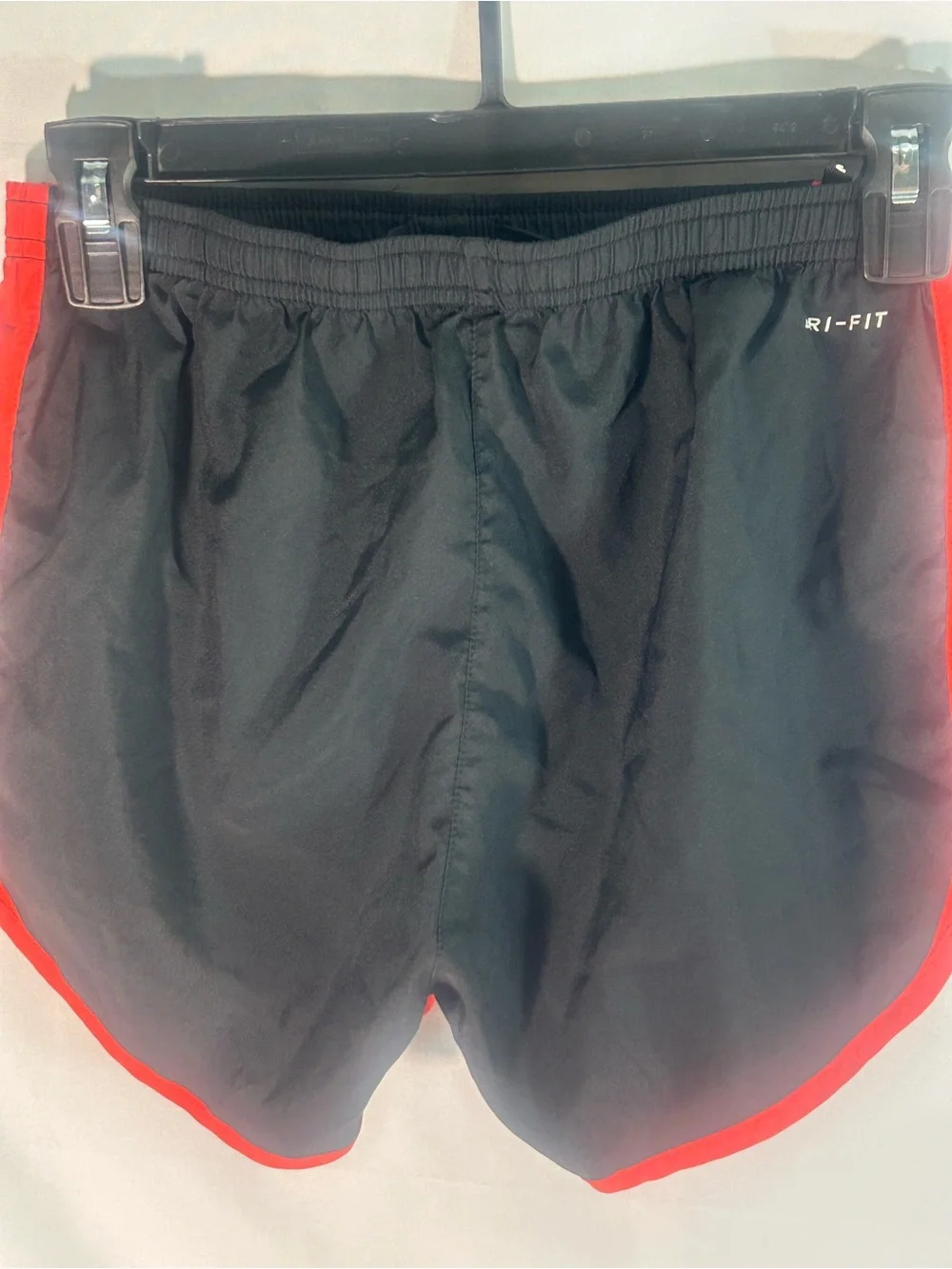 Nike Black Athletic Shorts with Red Trim